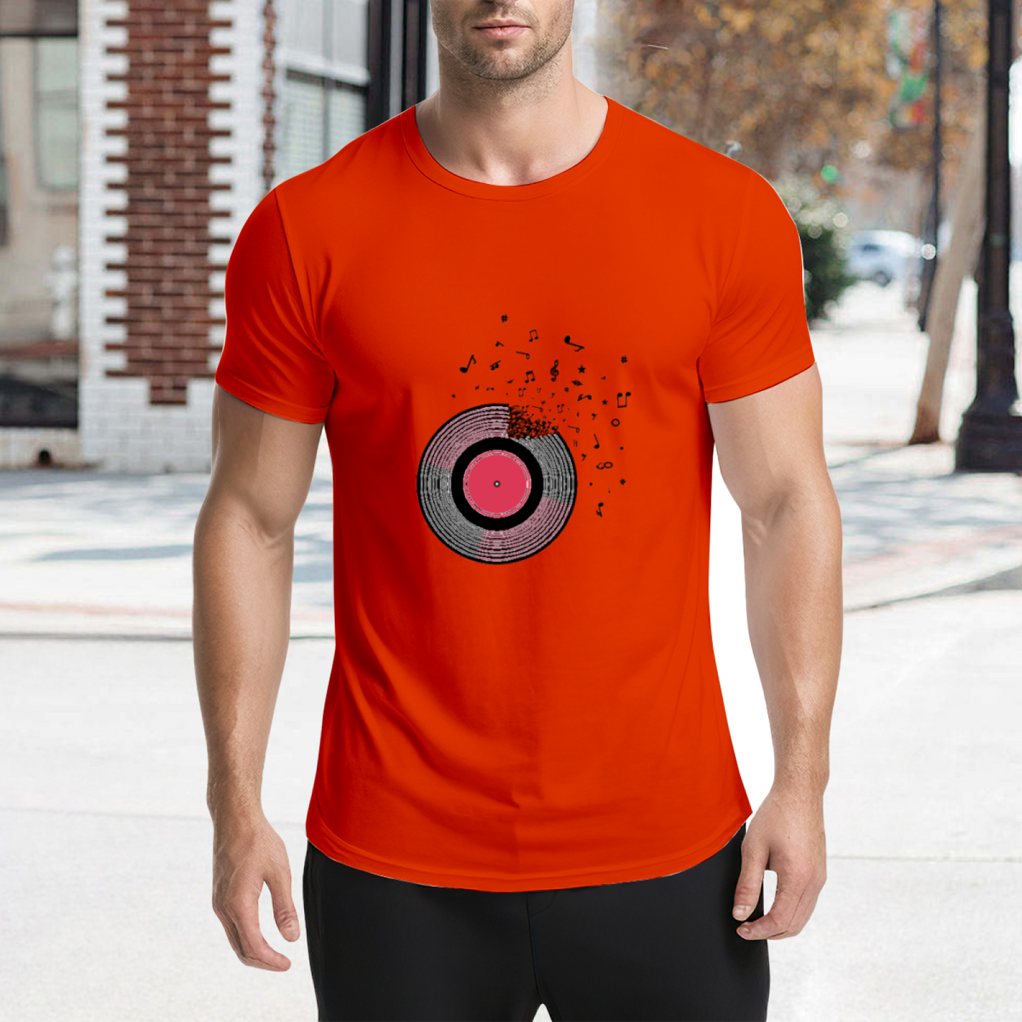 Shattered Vinyl Record Melody Music Lover Graphic Shirt