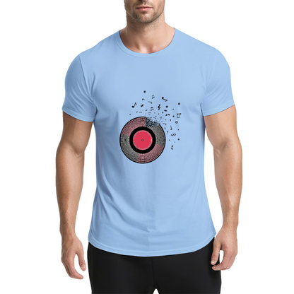 Shattered Vinyl Record Melody Music Lover Graphic Shirt