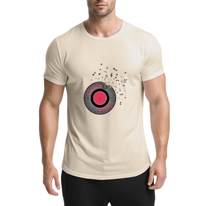 Shattered Vinyl Record Melody Music Lover Graphic Shirt