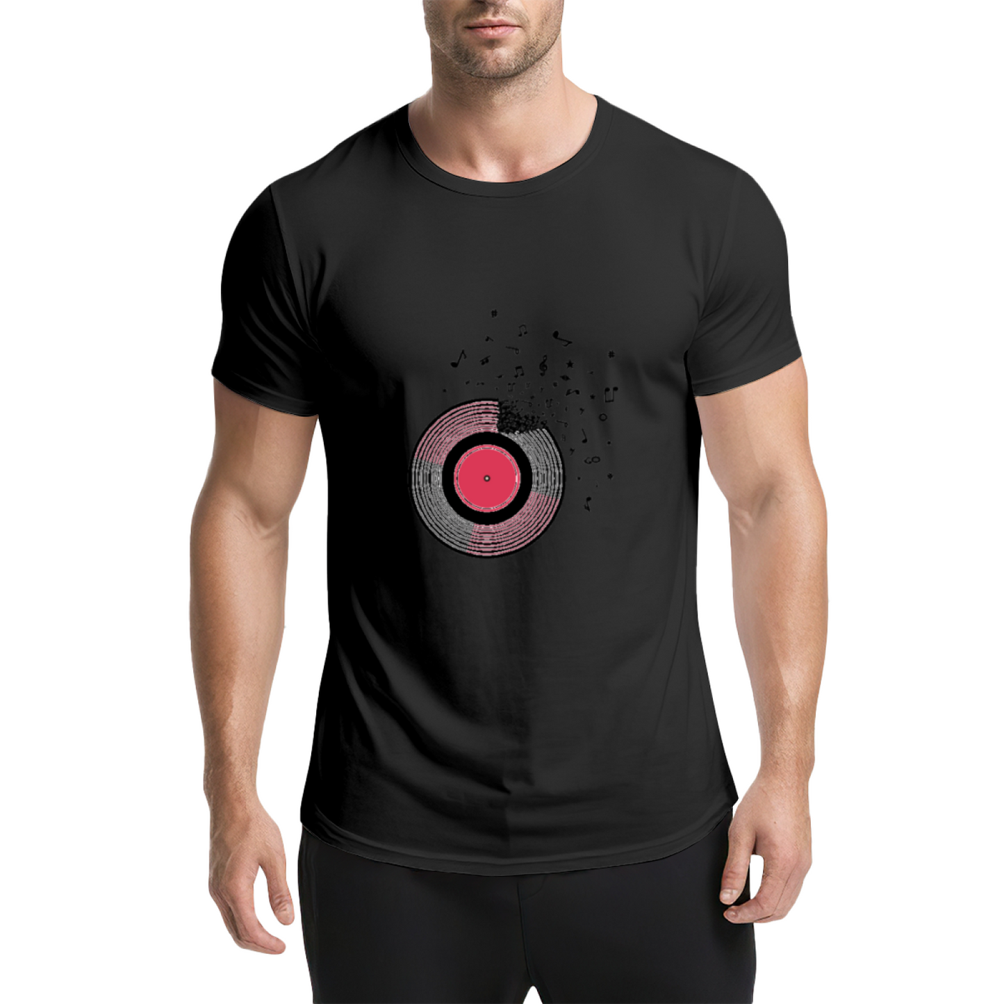 Shattered Vinyl Record Melody Music Lover Graphic Shirt