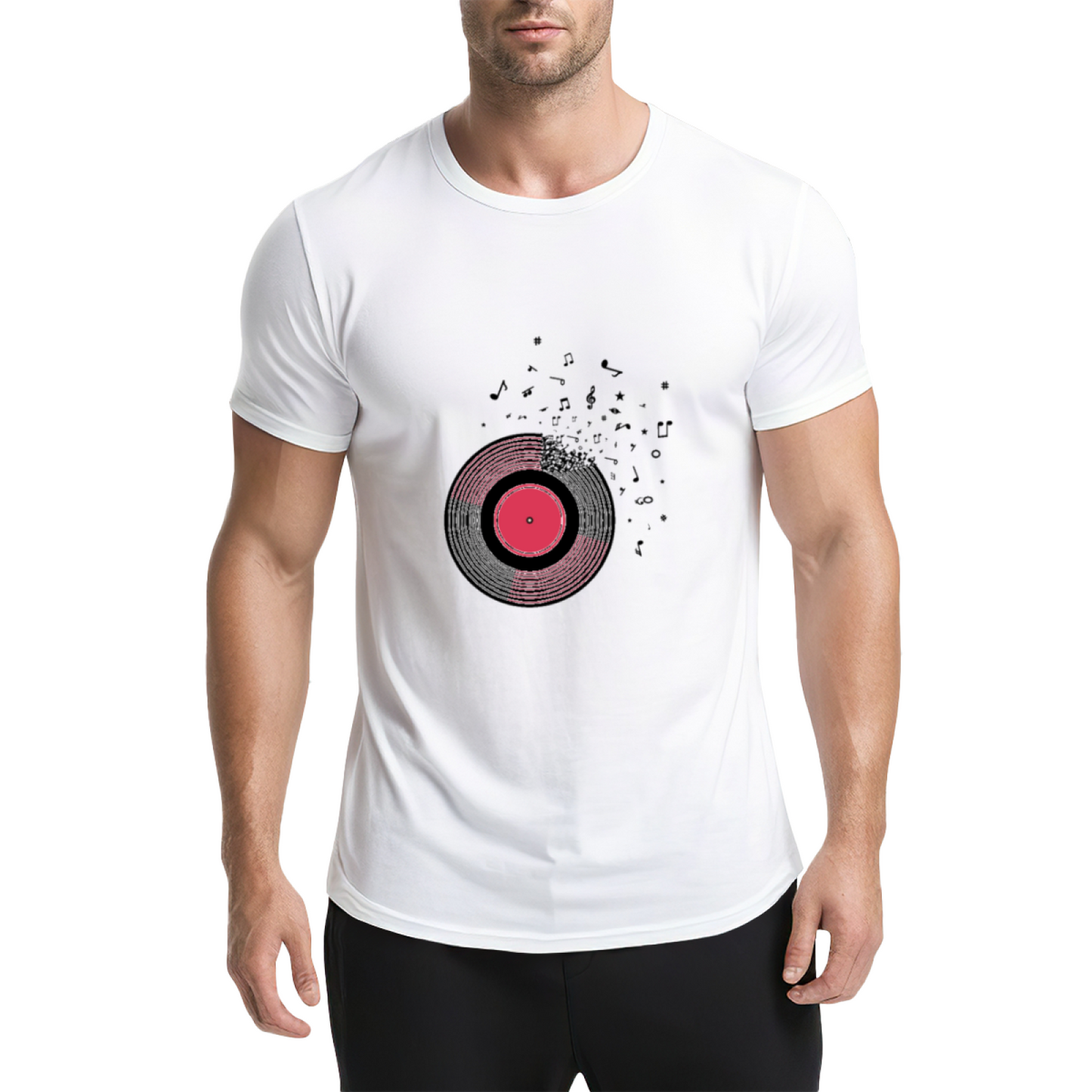 Shattered Vinyl Record Melody Music Lover Graphic Shirt