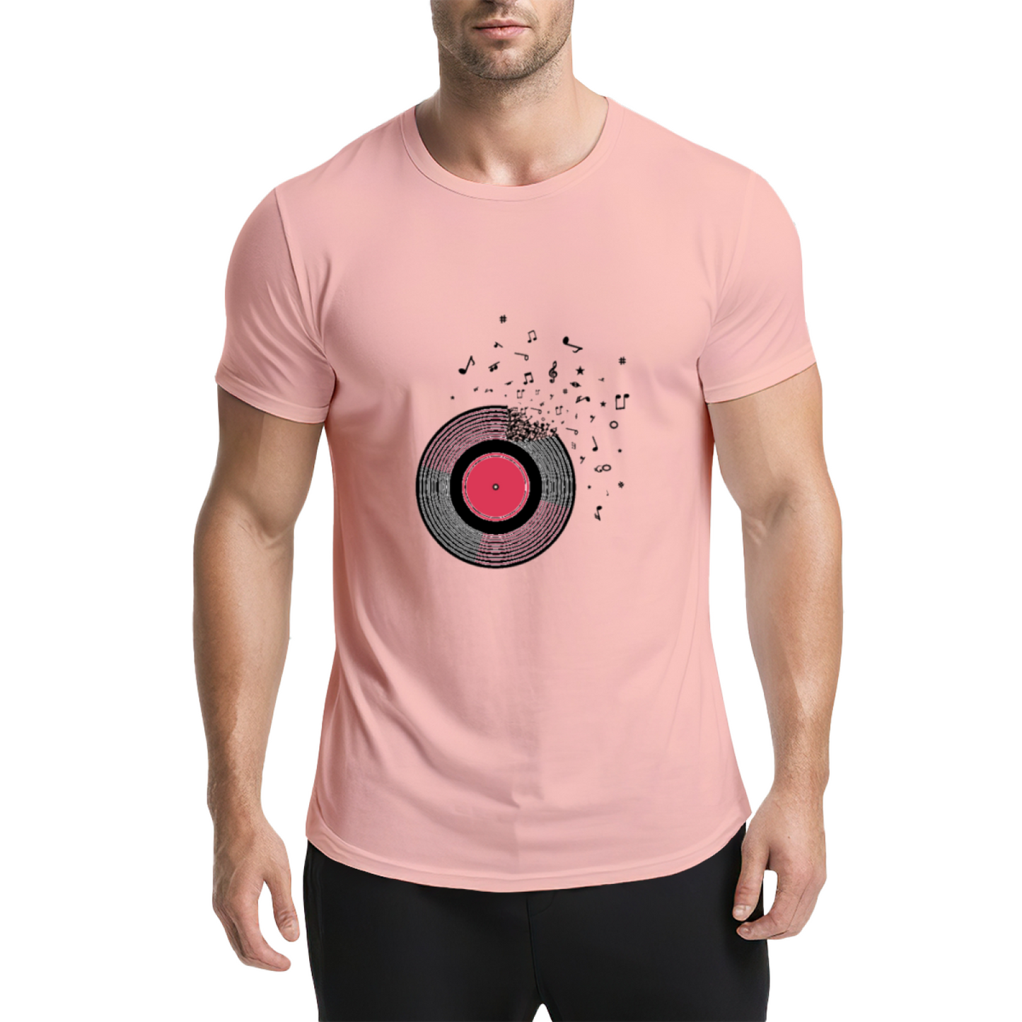 Shattered Vinyl Record Melody Music Lover Graphic Shirt