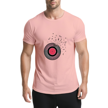 Shattered Vinyl Record Melody Music Lover Graphic Shirt