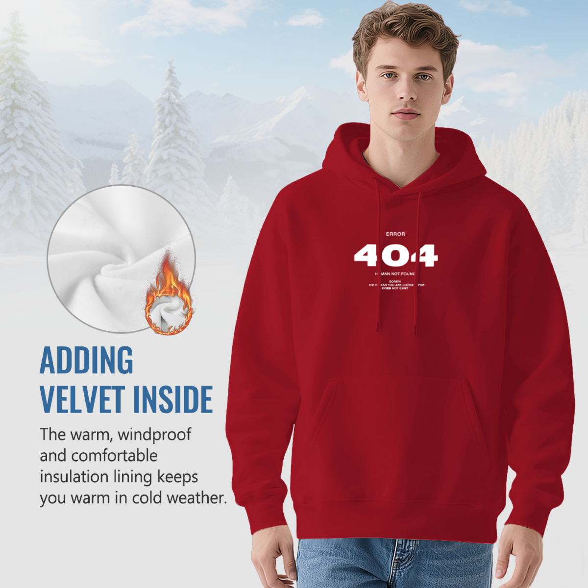 Funny 404 Error Code Graphic Hoodie
