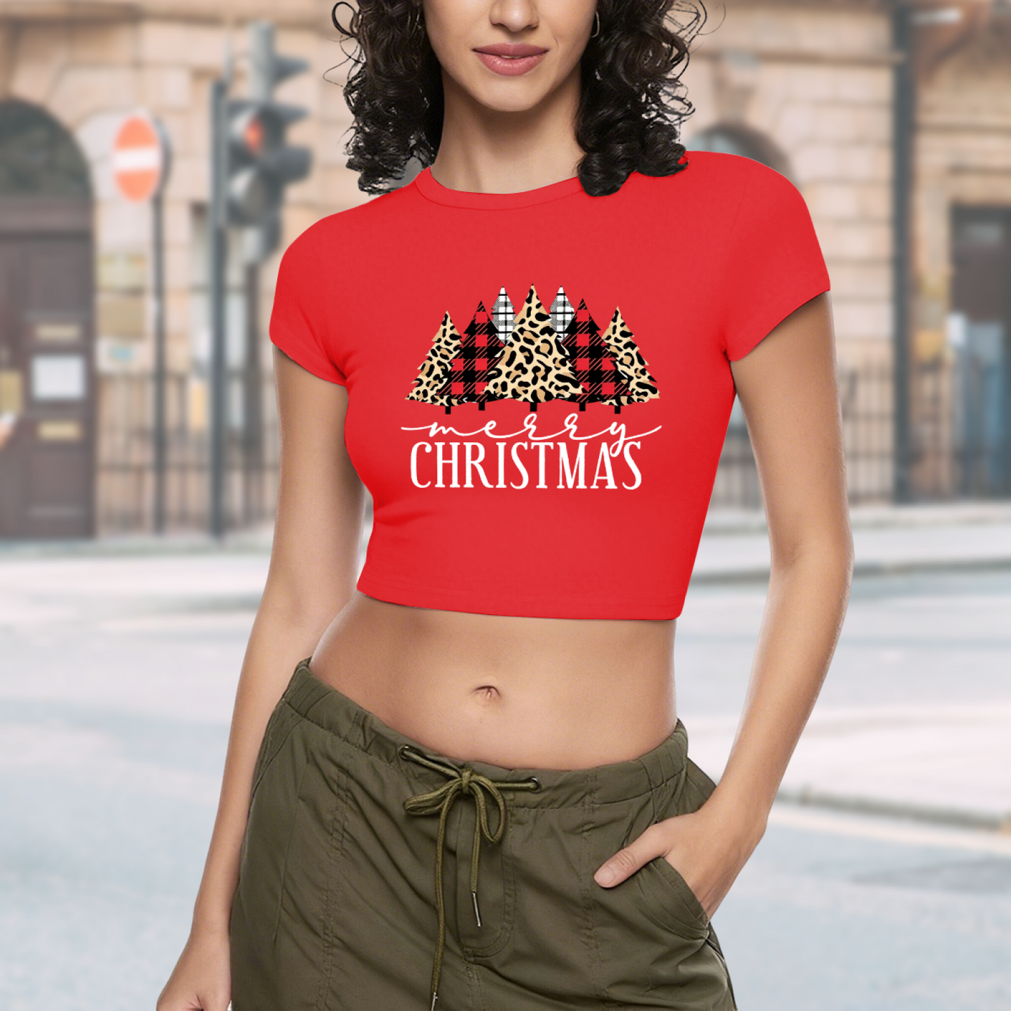 Gothic Letter Tattoos Are Trashy Grey Crop Top