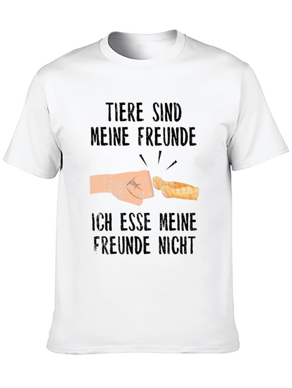 Vegan Humor T-Shirt - Tiere Sind Meine Freunde