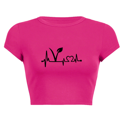 Brooklyn Vintage Stamp Retro White Cropped Baby Tee