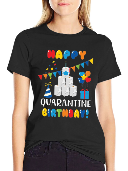 Quarantine Birthday T-Shirt - Toilet Paper Cake Graphic Tee
