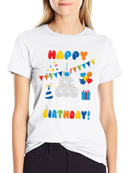 Quarantine Birthday T-Shirt - Toilet Paper Cake Graphic Tee