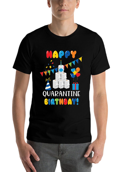 Quarantine Birthday T-Shirt - Toilet Paper Cake Graphic Tee