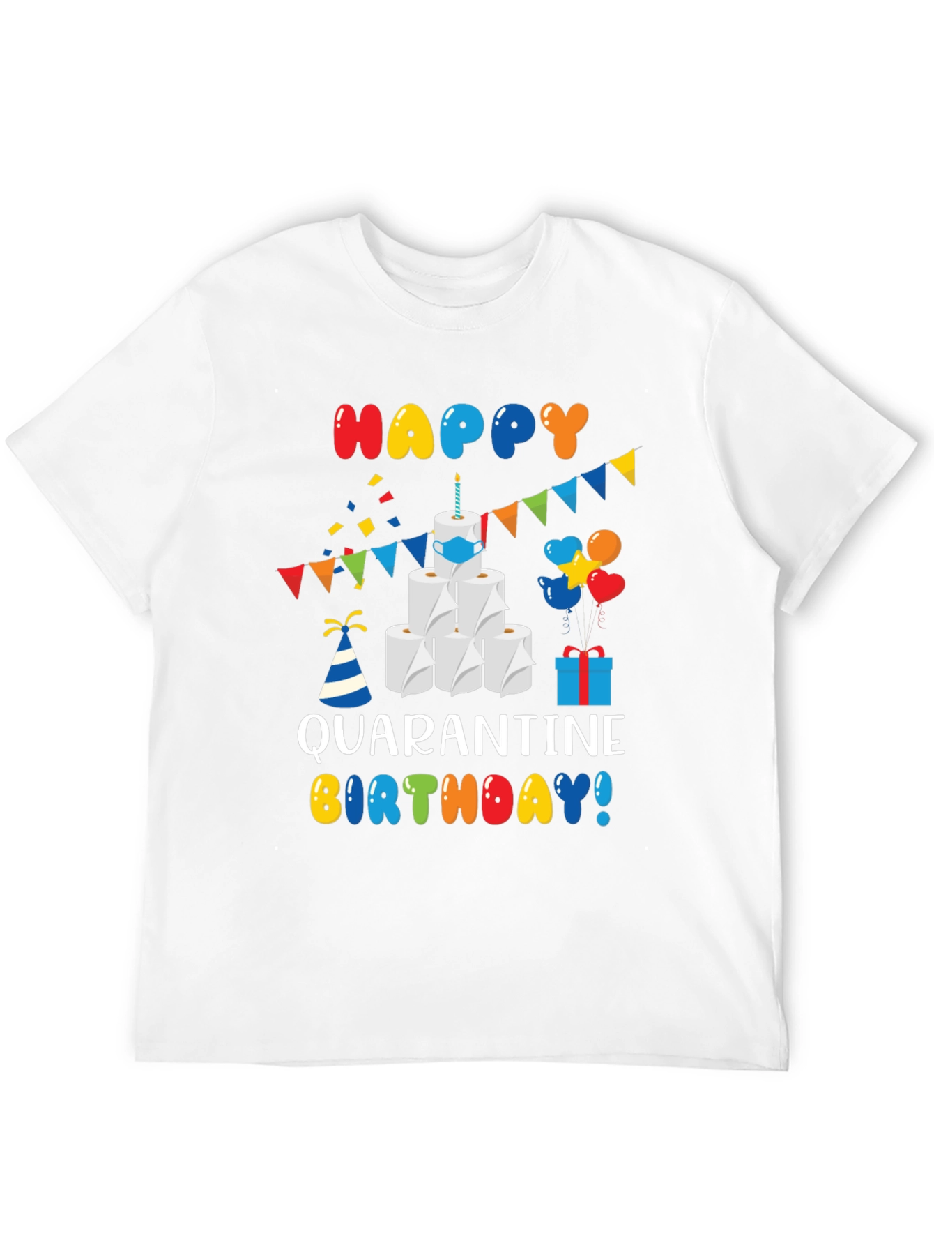 Quarantine Birthday T-Shirt - Toilet Paper Cake Graphic Tee