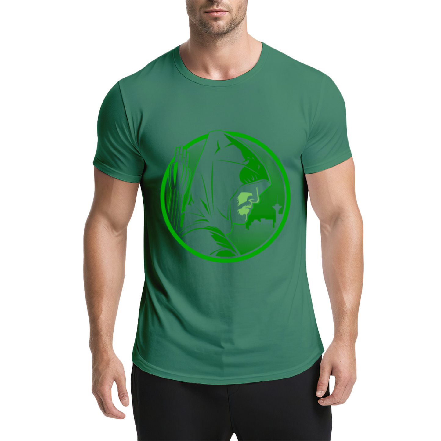 DC Arrow Green Arrow Comic Graphic Grey Tee