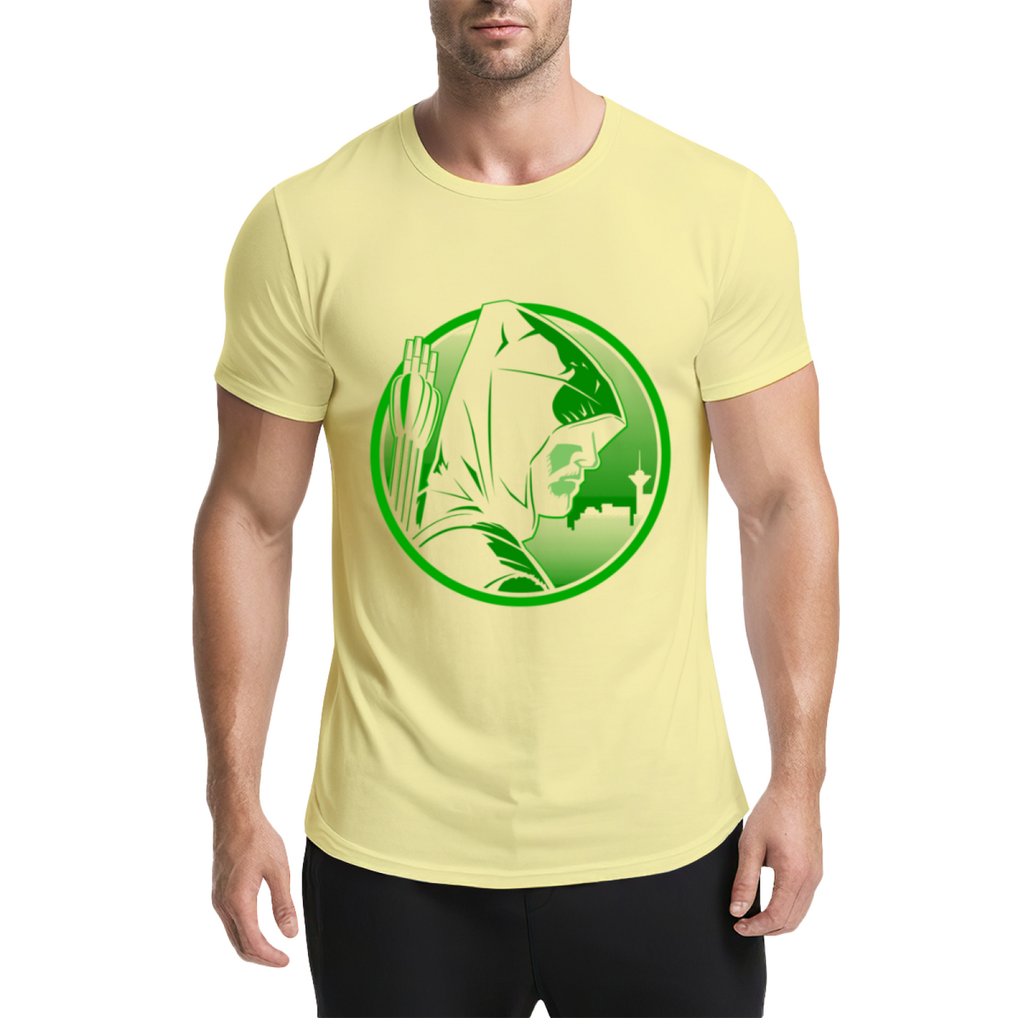 DC Arrow Green Arrow Comic Graphic Grey Tee