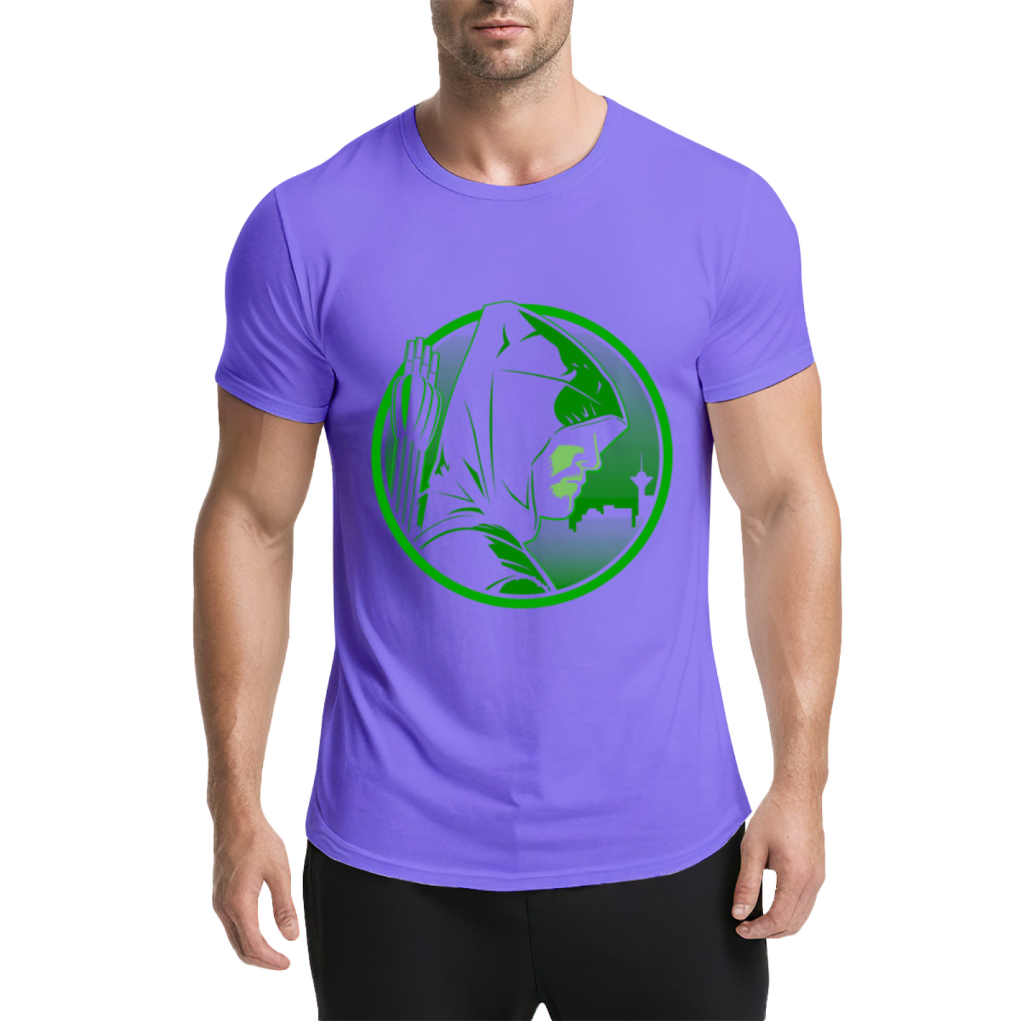 DC Arrow Green Arrow Comic Graphic Grey Tee