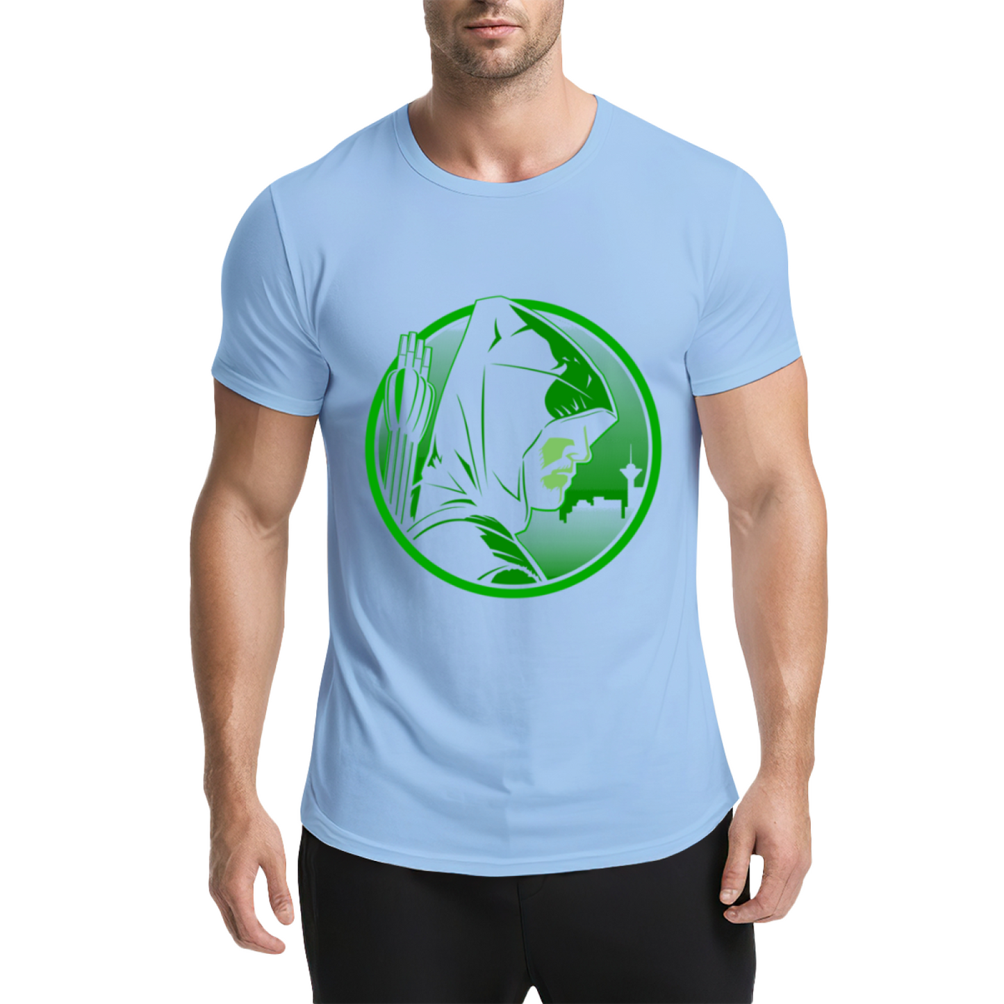 DC Arrow Green Arrow Comic Graphic Grey Tee