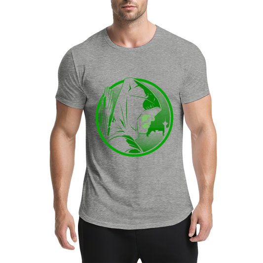DC Arrow Green Arrow Comic Graphic Grey Tee
