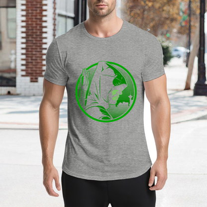 DC Arrow Green Arrow Comic Graphic Grey Tee