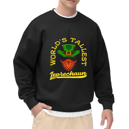 World's Tallest Leprechaun St Patrick's Day Fun Crewneck Sweatshirt