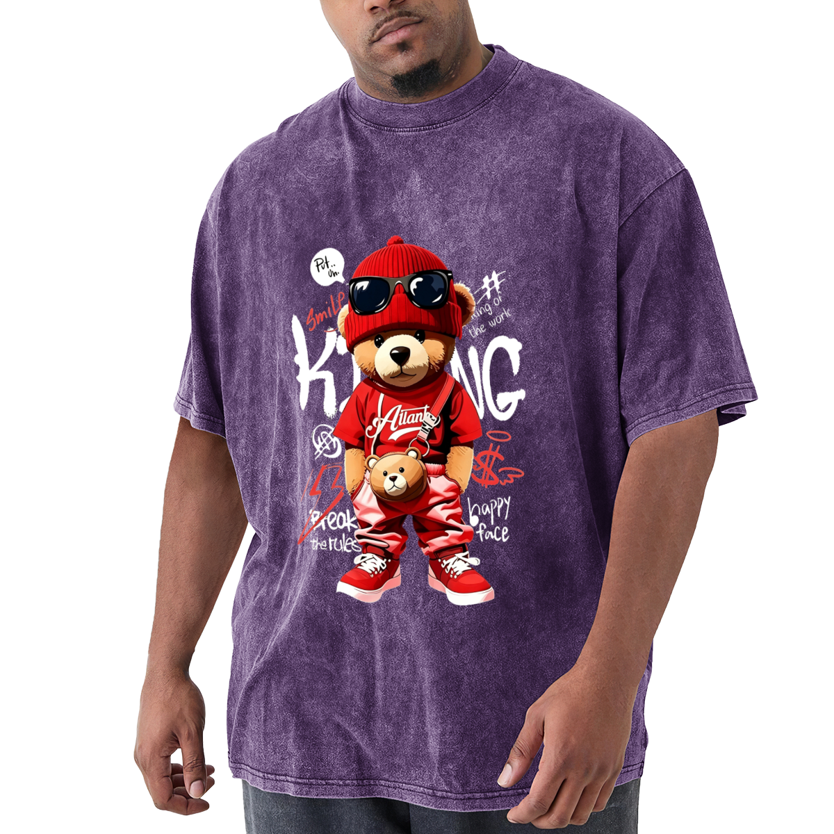 Hip Hop Red Outfit King Teddy Bear