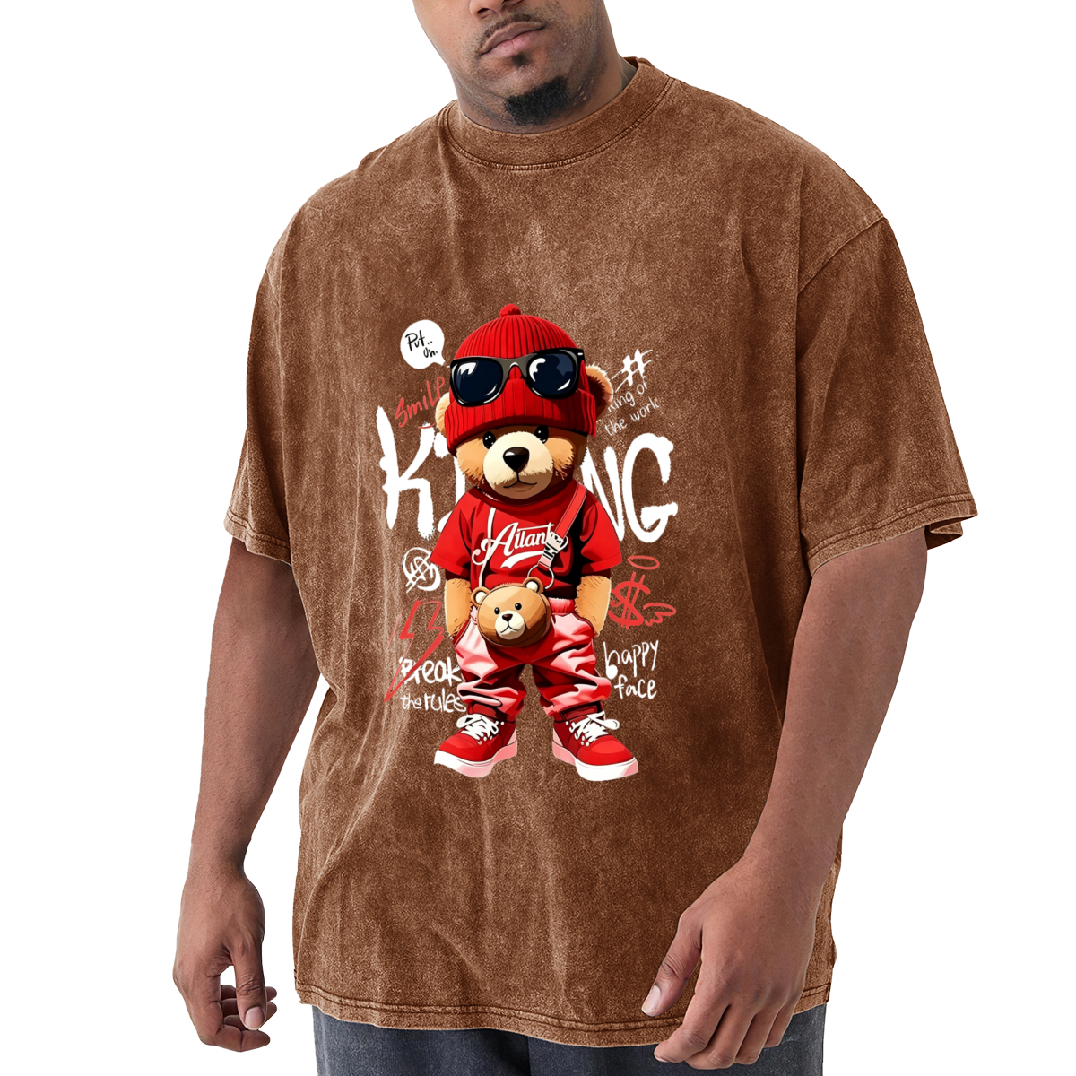 Hip Hop Red Outfit King Teddy Bear