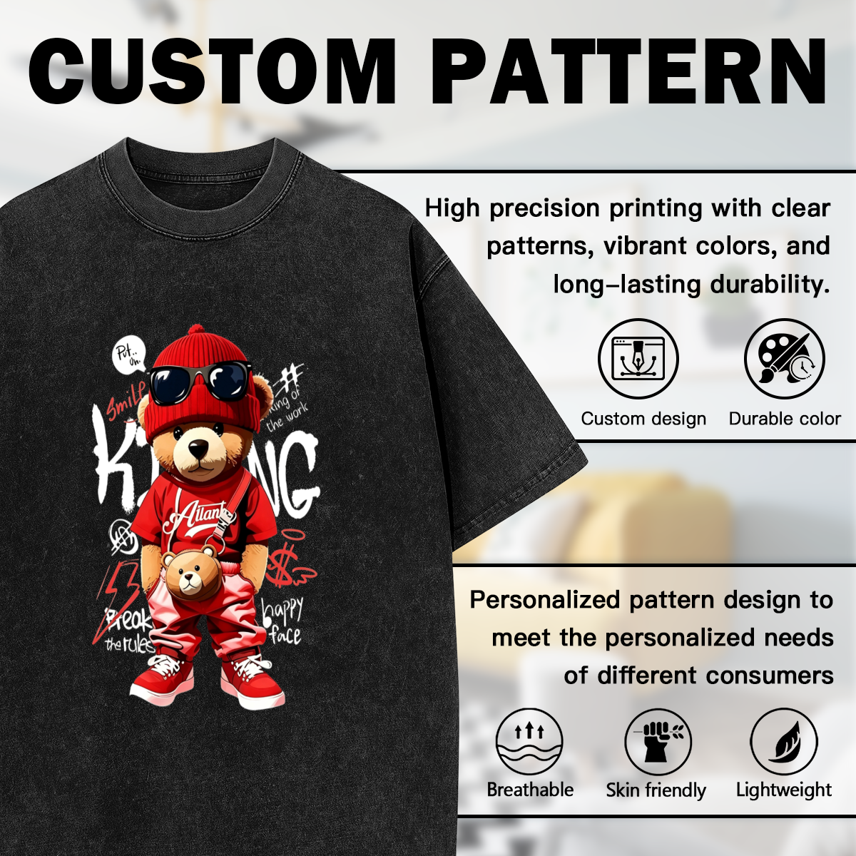 Hip Hop Red Outfit King Teddy Bear