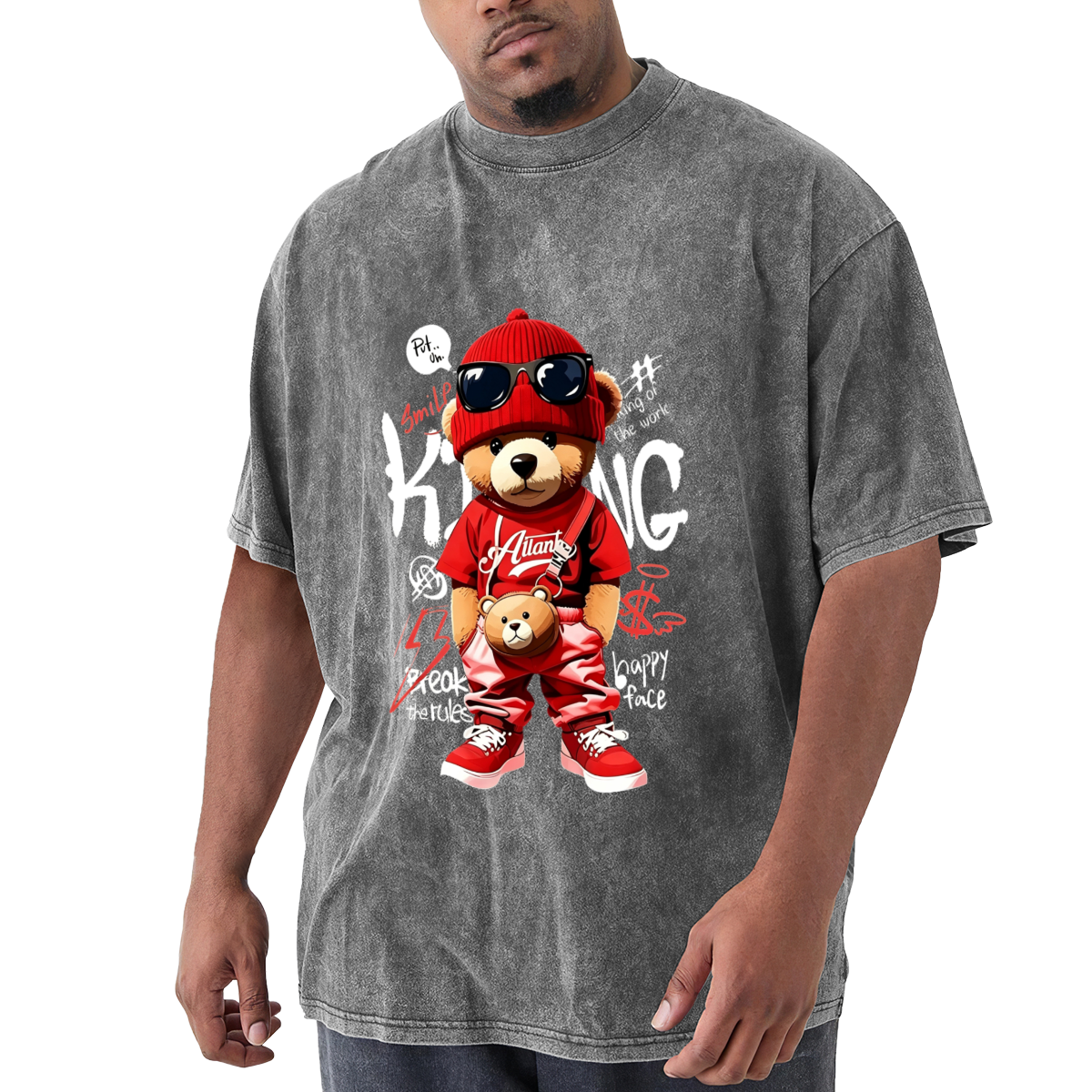 Hip Hop Red Outfit King Teddy Bear