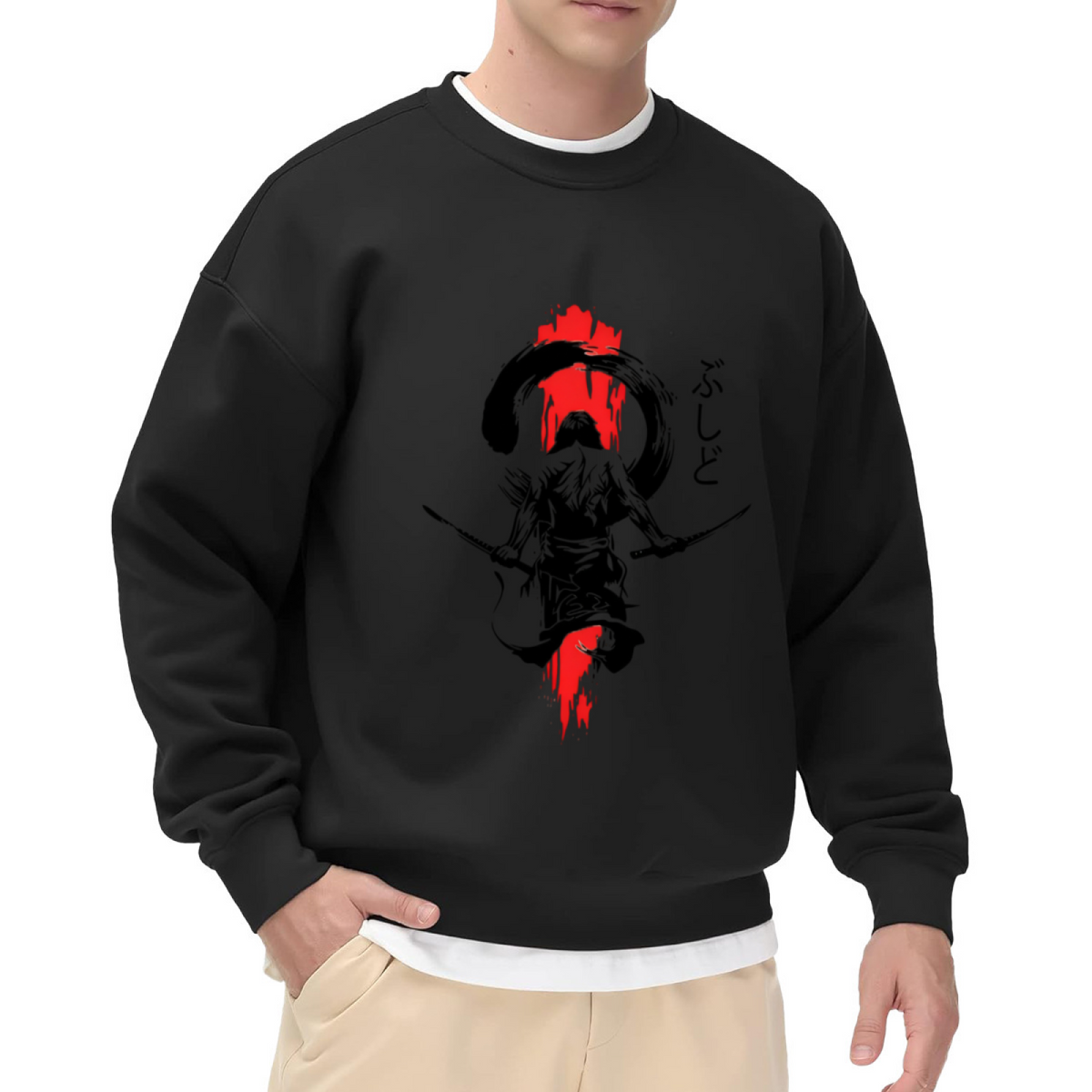 Japanese Samurai Ink Wash Street Sweatshirt