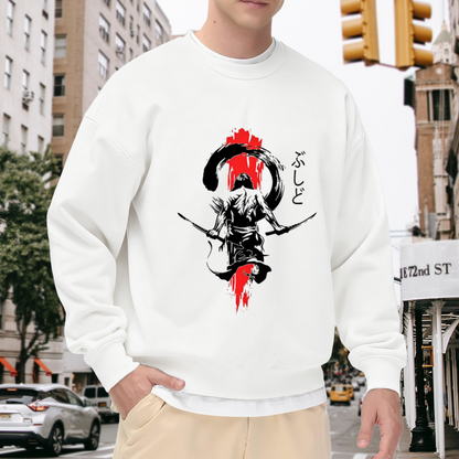 Japanese Samurai Ink Wash Street Sweatshirt