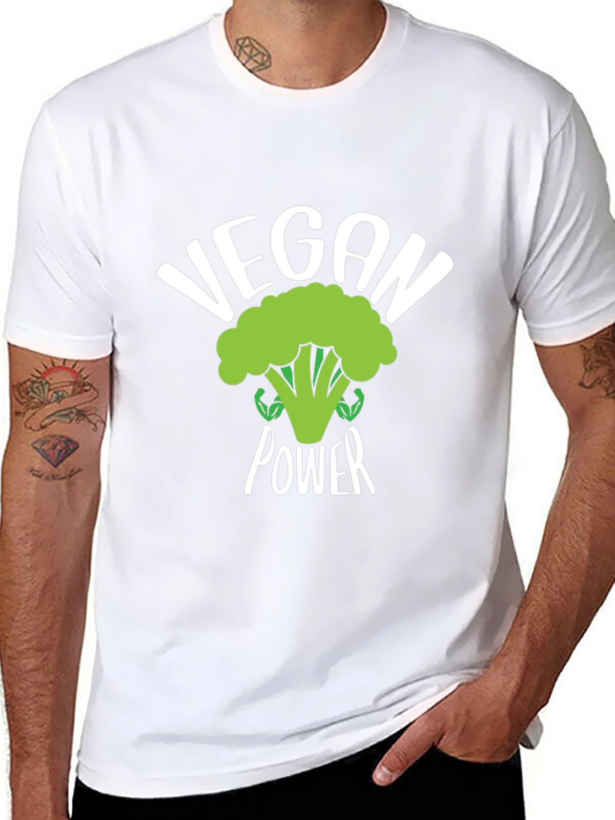 Vegan Power Broccoli T-Shirt
