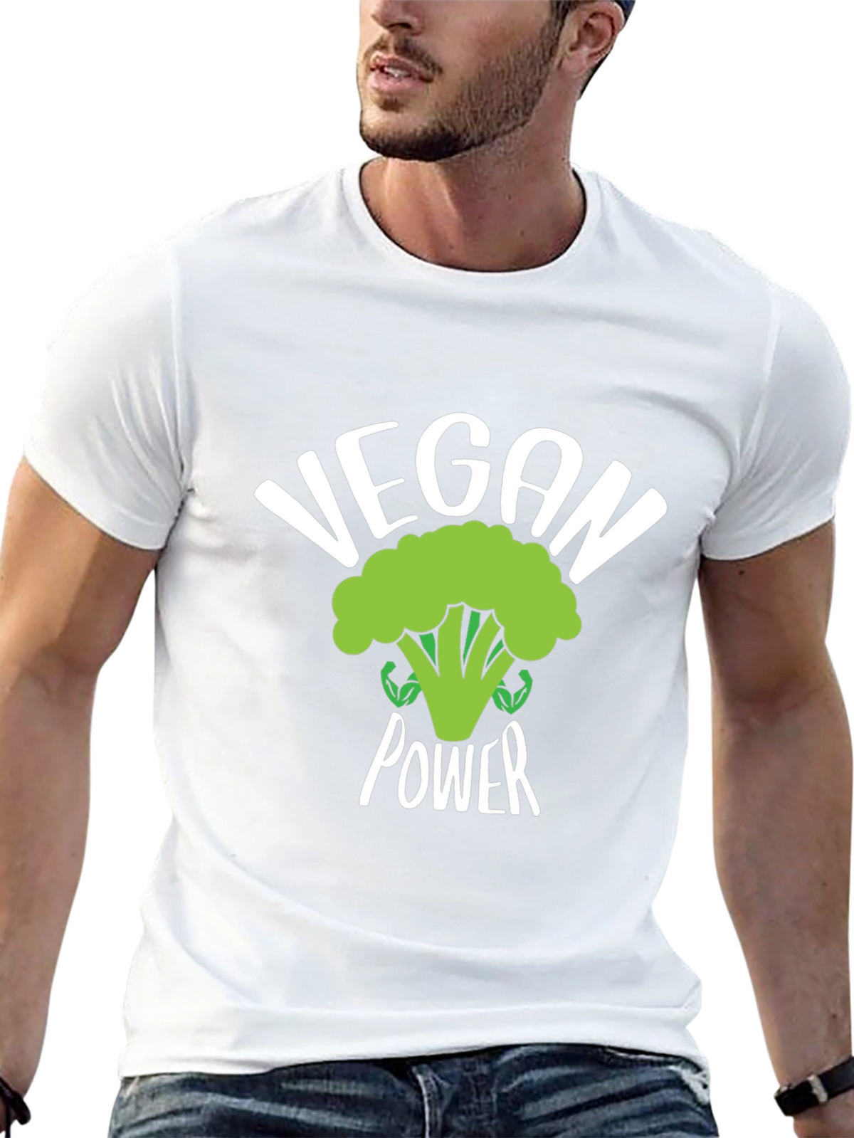 Vegan Power Broccoli T-Shirt