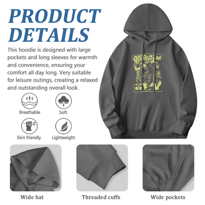 Retro Operation Ivy Punk Graphic Hoodie, Loose Street Comfort