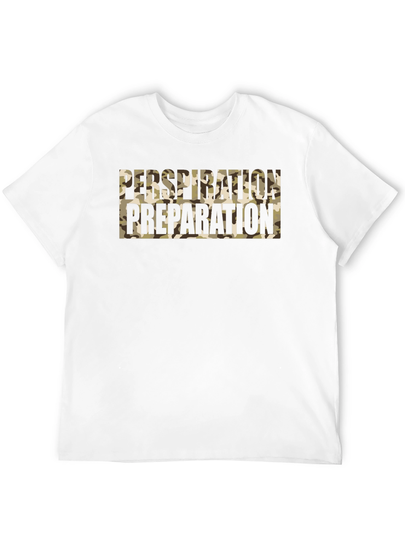 Perspiration Preparation Camo Graphic Tee