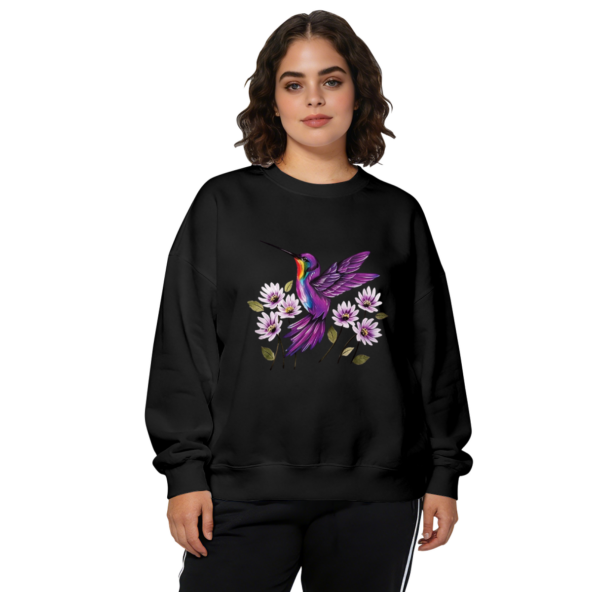 Soft Watercolor Pastel Floral Bouquet Crewneck Sweatshirt