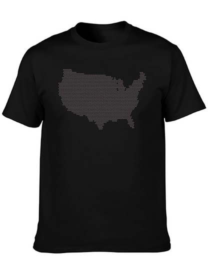 USA Map Dot Matrix T-Shirt