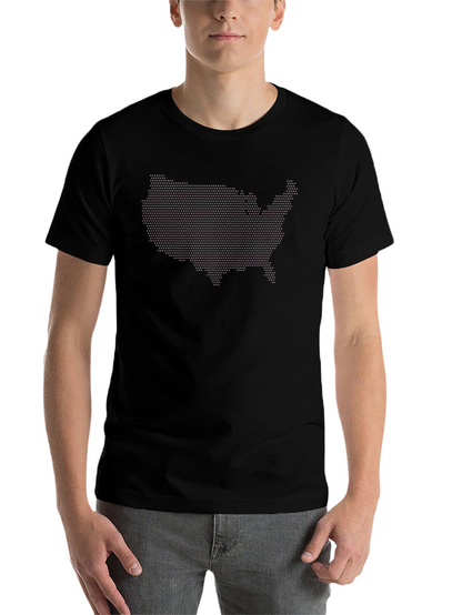 USA Map Dot Matrix T-Shirt