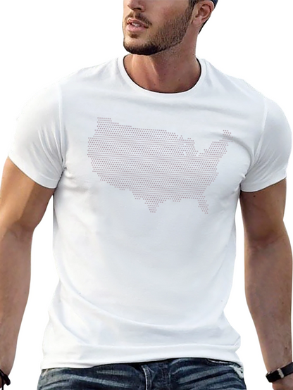 USA Map Dot Matrix T-Shirt