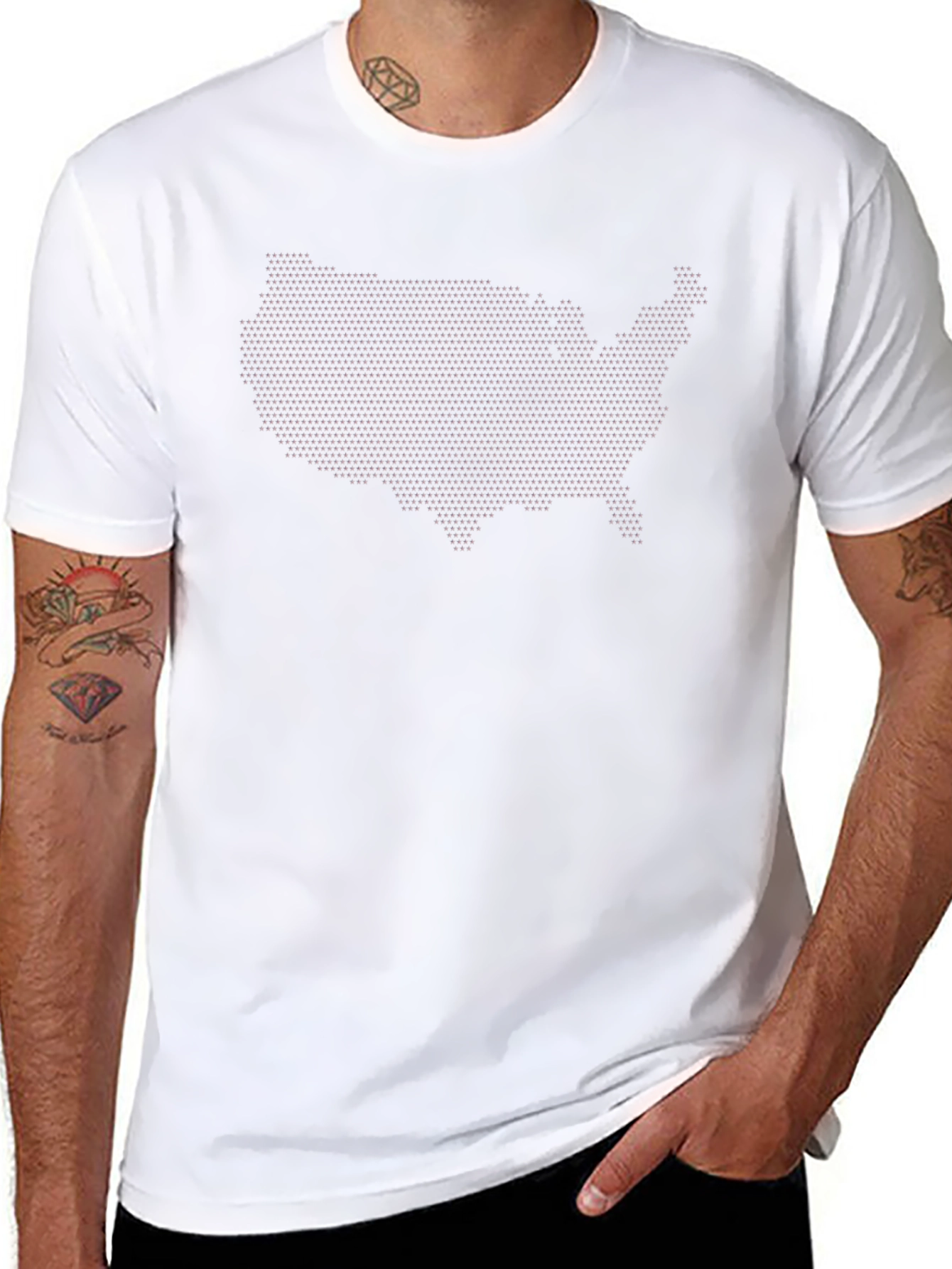 USA Map Dot Matrix T-Shirt