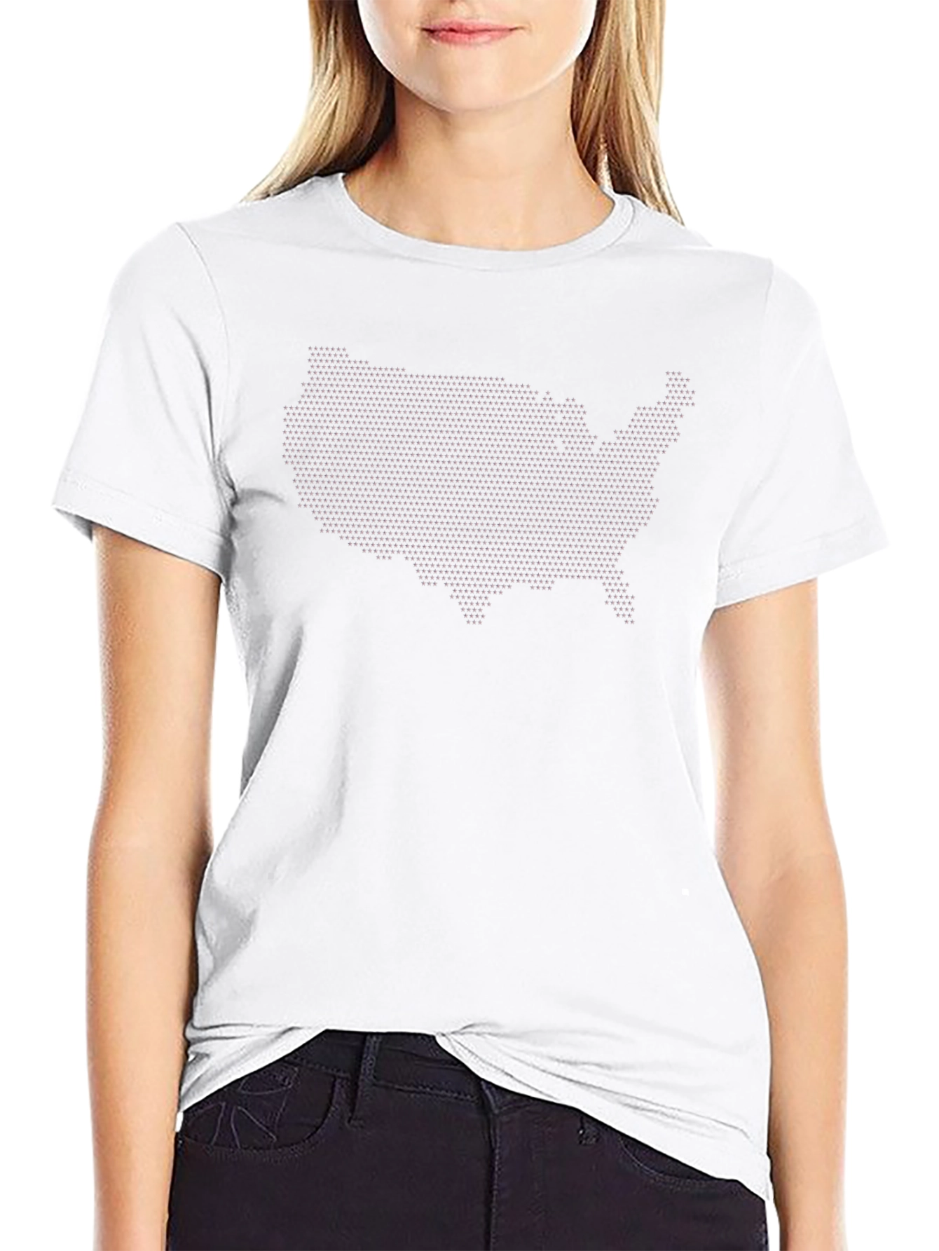 USA Map Dot Matrix T-Shirt