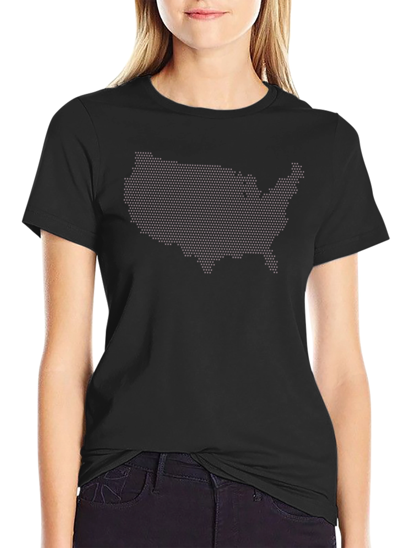 USA Map Dot Matrix T-Shirt