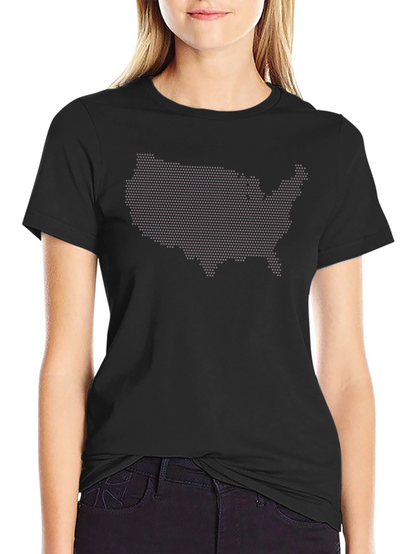 USA Map Dot Matrix T-Shirt