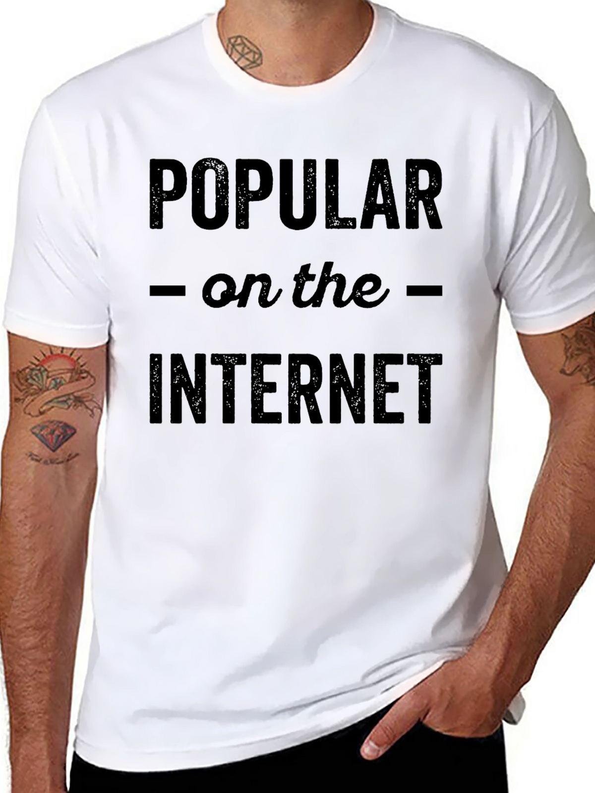 Popular on the Internet Graphic Tee - Black