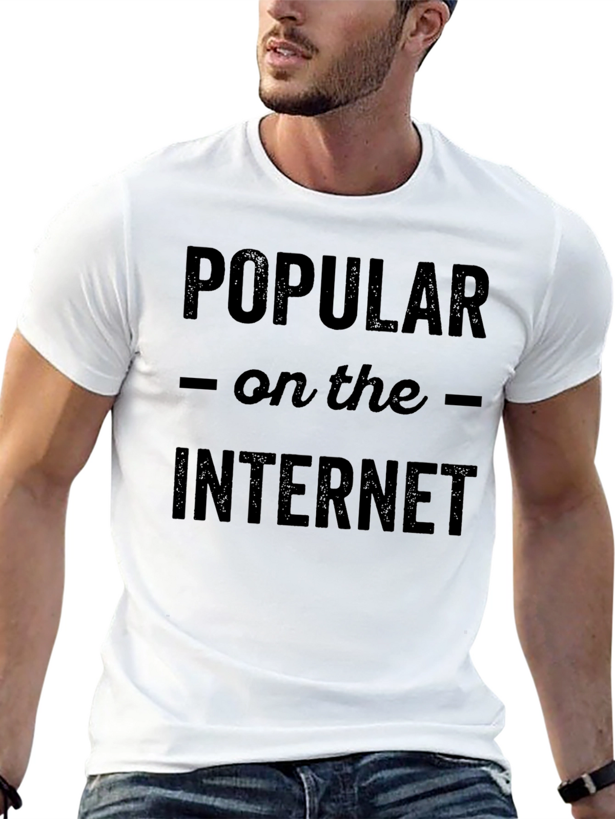 Popular on the Internet Graphic Tee - Black