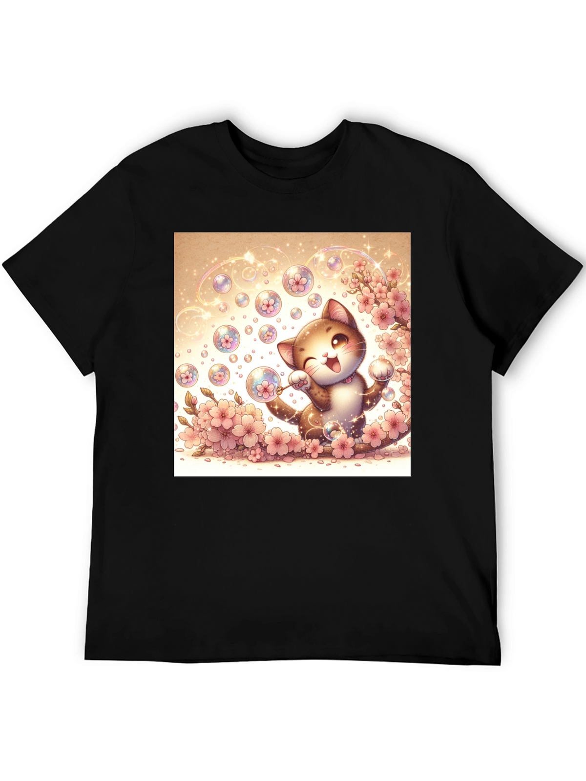 Kawaii Cat Bubble T-Shirt