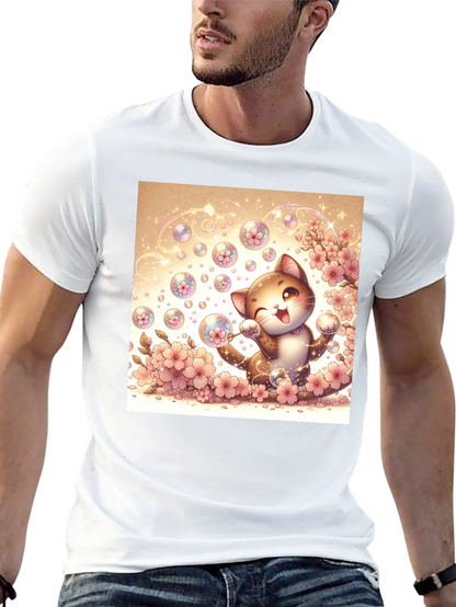 Kawaii Cat Bubble T-Shirt