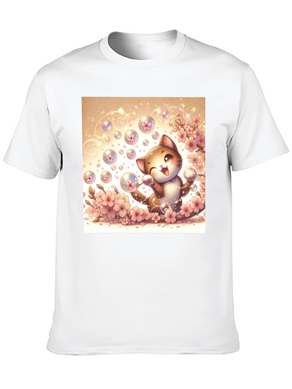 Kawaii Cat Bubble T-Shirt