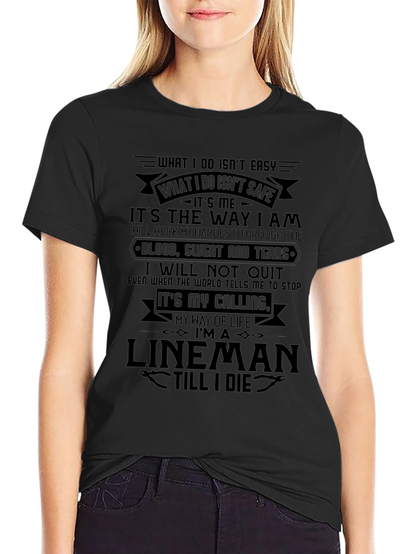 Lineman Pride T-Shirt - Black