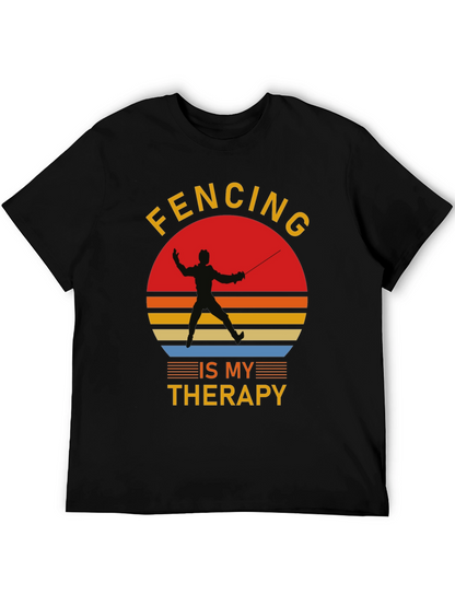 Fencing is My Therapy Graphic T-Shirt