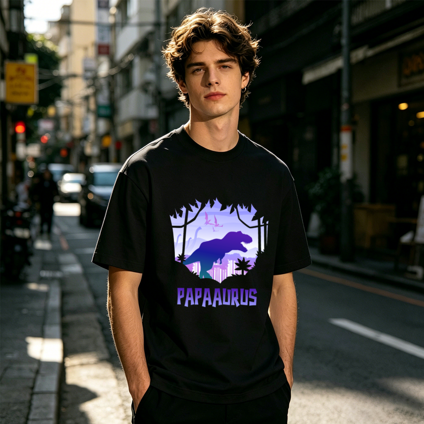 Men's Retro Beard Man Zigzag Vintage Graphic Cool Tee