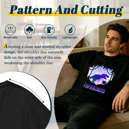 Men's Retro Beard Man Zigzag Vintage Graphic Cool Tee