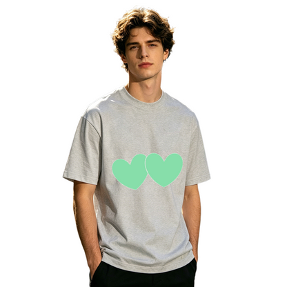 Men's Minimal Broken Red Heart Trendy Street Graphic Tee